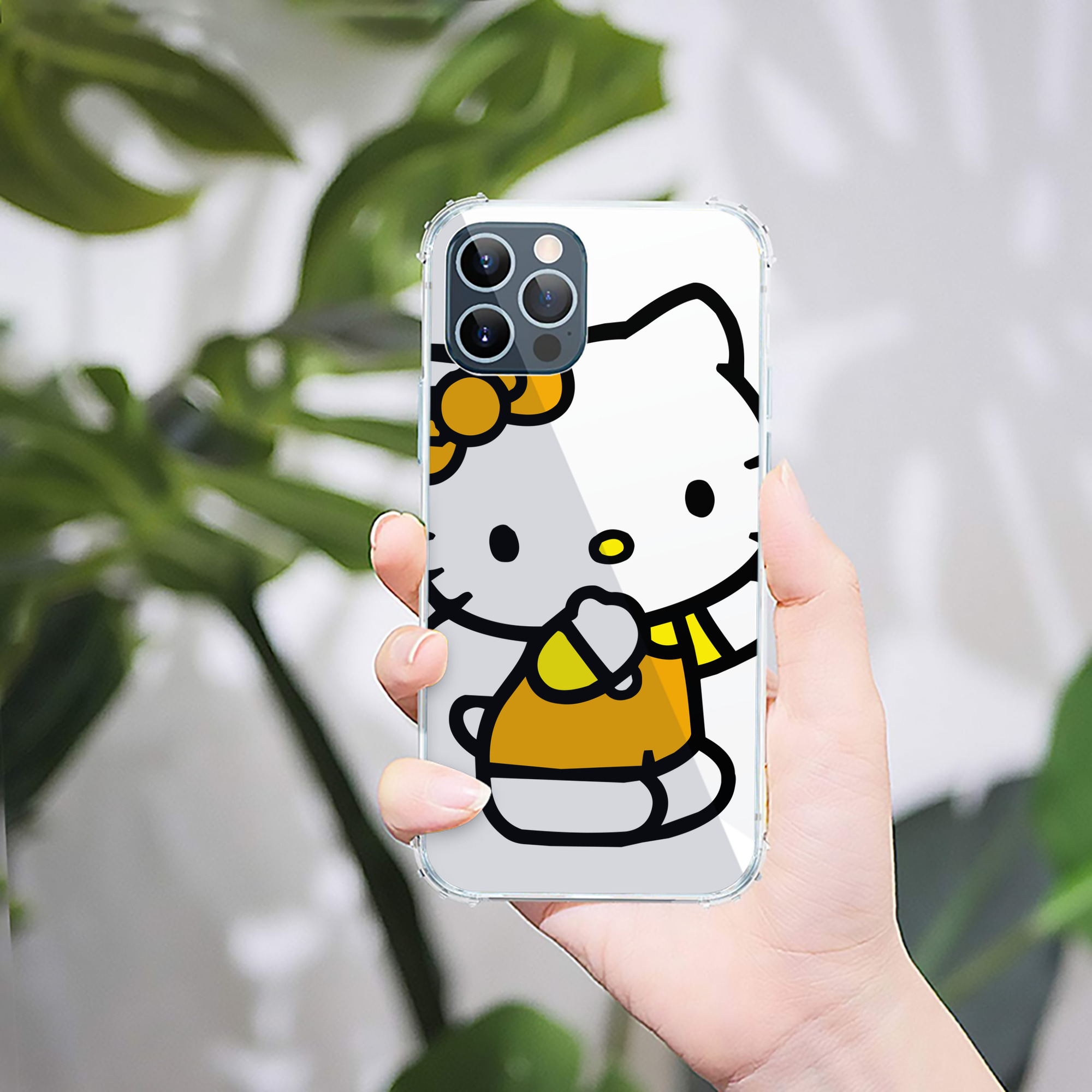 （画像用） Hello Kitty ハローキティ 【iPhone 12シリーズ対応】透明スマホケース（クリアソフトケース）